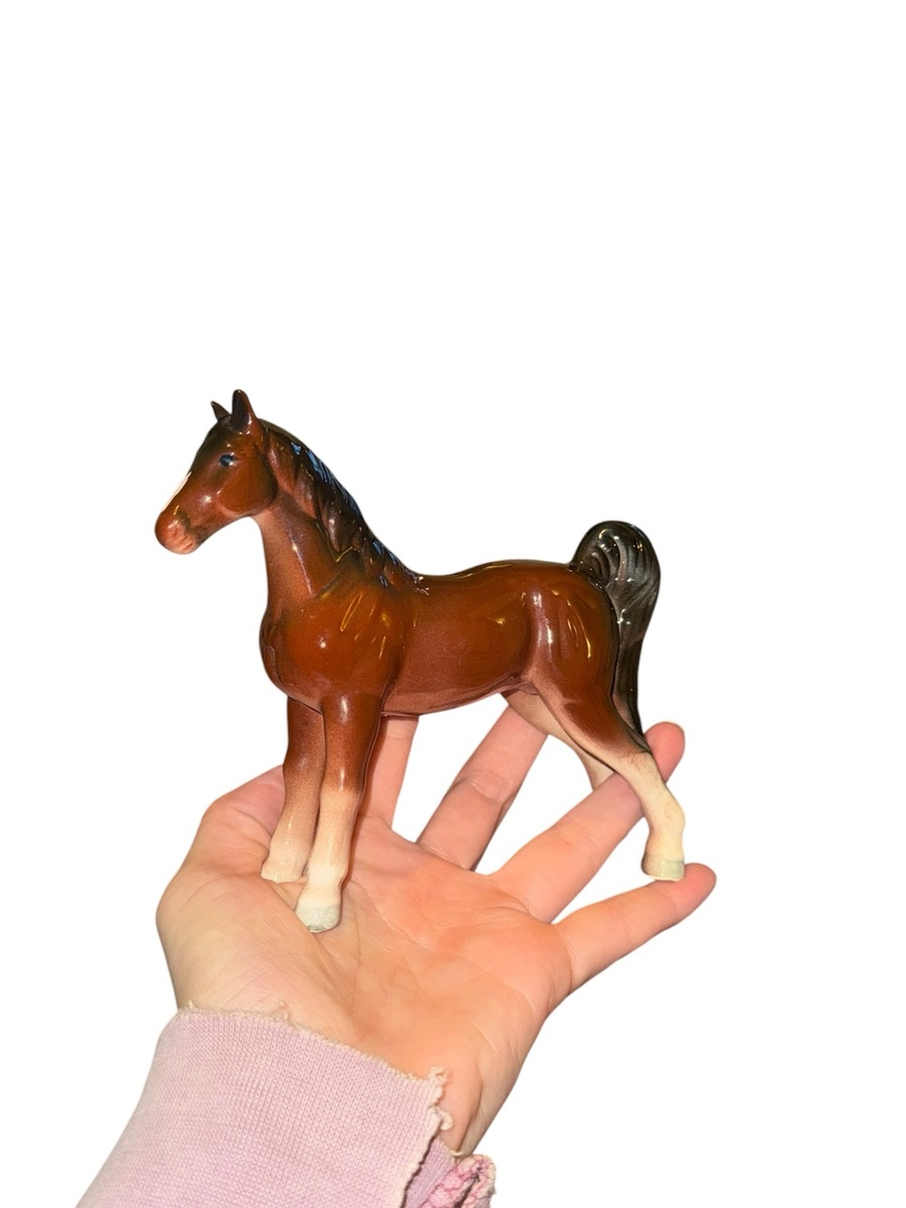 Vintage brown horse figurine